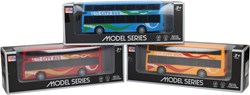 Citybus speelgoed bus frictie met licht en geluid multi kleuren