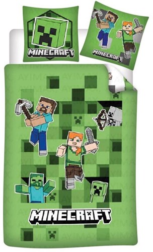 Dekbedovertrek Minecraft, 140x200cm