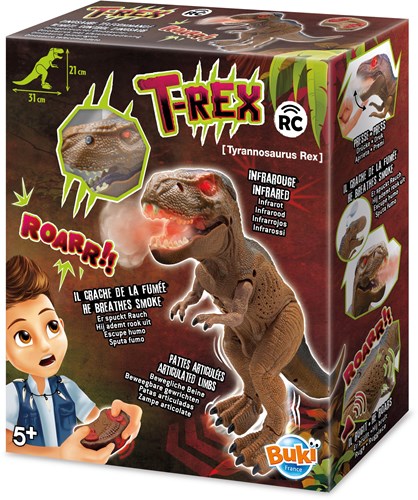 Buki RC dinosaurus T-Rex met afstandsbediening en rookfunctie