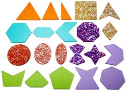 TickiT knutselset Rainbow Glitter Shapes - kleurrijke vormen