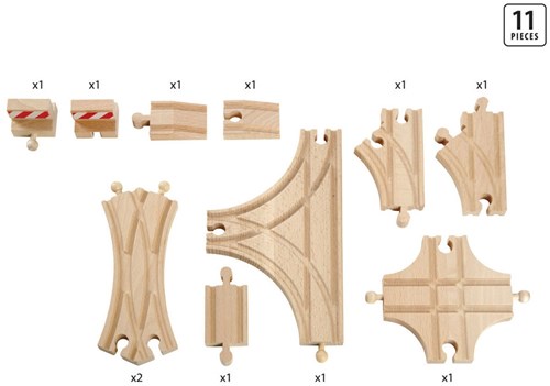 Brio Treinrails uitbreidingsset voor experts 11-delig - houten speelgoed-3