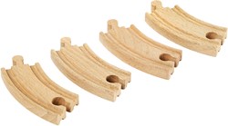 Brio houten treinrails gebogen korte rails - 33337 uitbreidingsset