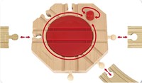 Brio mechanische draaitafel houten treinset accessoire - 33361-2