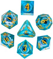 HOT Games dobbelstenen set blauw oog liquid D&D rollenspel