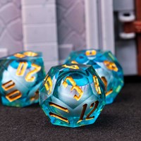 HOT Games dobbelstenen set blauw oog liquid D&D rollenspel-3