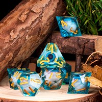 HOT Games dobbelstenen set blauw oog liquid D&D rollenspel-2