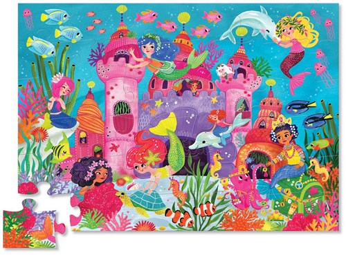 Crocodile Creek vloerpuzzel zeemeermin paleis 36 stukjes karton-2