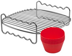 Philips Airfryer XL grillrooster en muffinvormen accessoireset HD9904/01