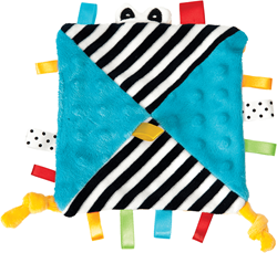 Mom's Care baby speelgoed knisperdoek blauw sensorisch comfort