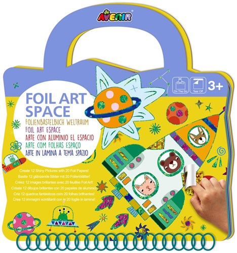 Avenir Foil Art - Creatief Ruimte Boek voor kinderen - knutselplezier