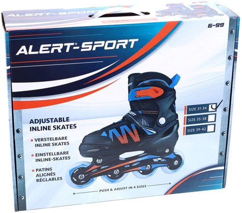Alert inline skates kinderskates oranje maat 31-34 verstelbaar