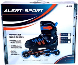 Alert inline skates kinderskates oranje maat 35-38 verstelbaar