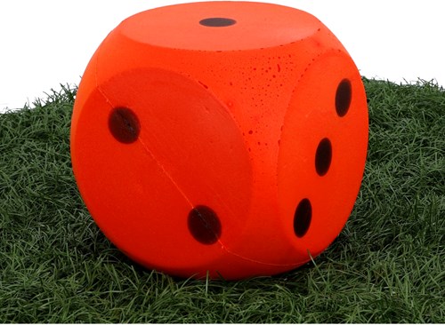 Grote soft foam dobbelsteen rood 16cm dobbelspel accessoire-2