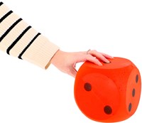 Grote soft foam dobbelsteen rood 16cm dobbelspel accessoire-3