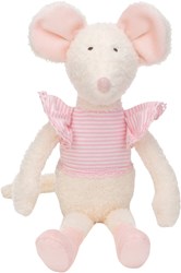 Happy Horse knuffel muis Maddy 30 cm - wit roze - zachte babyknuffel