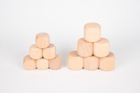 TickiT houten blokken educatief speelgoed 40mm natuurlijk