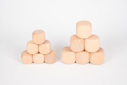 TickiT houten blokken educatief speelgoed 40mm natuurlijk