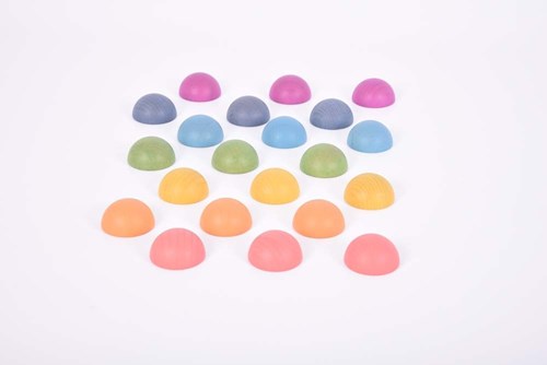 TickiT houten speelgoed regenboog halve bollen - educatief spel-3