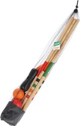 Alert croquet buitenspel hout XL 75 cm met opbergnet - croquetset