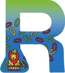 Heimess houten letter R speelgoed decoratie set van 6