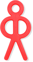 Ark Therapeutics bijtspeelgoed stick figuur rood kauwspeeltje kinderen