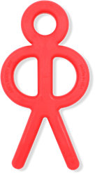 Ark Therapeutics bijtspeelgoed stick figuur rood kauwspeeltje kinderen