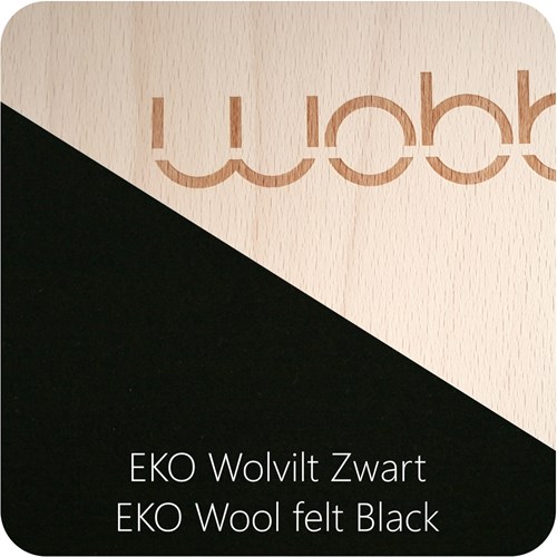 Wobbel Original blank gelakt vilt zwart-2