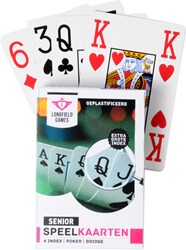 Speelkaarten senior extra grote tekens kaartspel Longfield Games