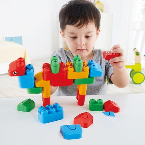 PolyM bouwblokken Animal Kingdom Kit - kleurrijke dieren bouwset