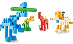 PolyM dinosaurus bouwblokken set - Dinosaur Paradise Kit - 204-delig