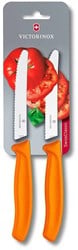 Victorinox Classix Tafelmes rond kartel 11cm 2st - oranje