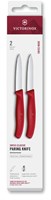 Victorinox schilmes set keukenmes 2 stuks 8cm rood roestvrij staal