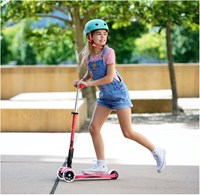 Micro step Maxi Deluxe opvouwbaar LED roze neon kinderstep-3