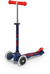 Micro kinderstep Mini Deluxe navy blue LED met verstelbaar stuur