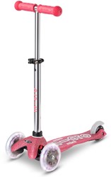 Micro kinderstep Deluxe roze met LED wielen - Mini Micro scooter Glitter