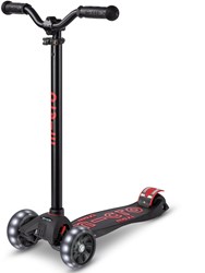 Micro Maxi scooter Pro LED Black Red - Kinderstep met LED wielen