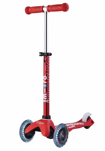 Micro kinderstep Mini Micro Deluxe LED rood - step met LED wielen-2