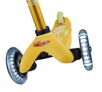 Micro Kinderstep Mini Deluxe LED Geel - Verstelbaar en Duurzaam-2