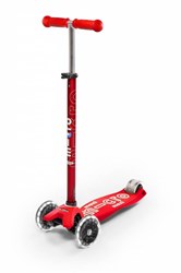 Micro Maxi scooter Deluxe LED rood - verstelbaar stuur - kinderstep