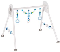 Heimess babygym houten speelgoed olifant blauw wit verstelbaar