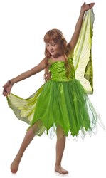 Dreamy Dress-Ups jurk fee groen met vleugels maat M verkleedkleding