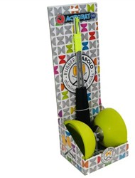 Acrobat - Boxed set 105 Rubber diabolo Green + aluminum hand sticks