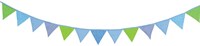 Goki katoenen vlaggenlijn blauw-groen 220 cm decoratie-3