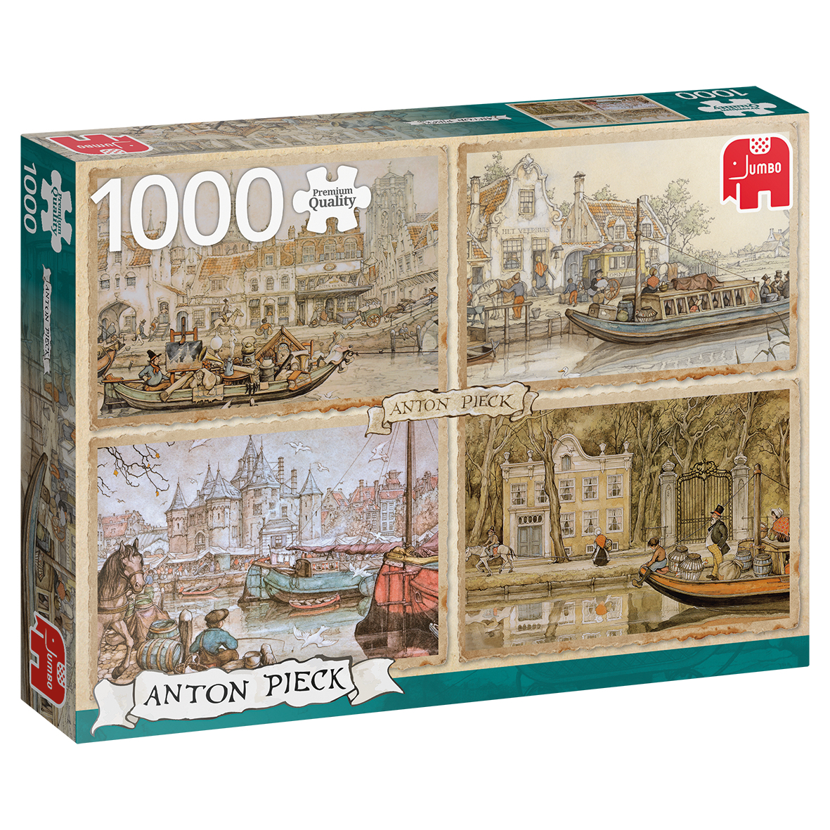 lavendel Overgang Papa Jumbo puzzel Anton Pieck Canal Boats - 1000 stukje