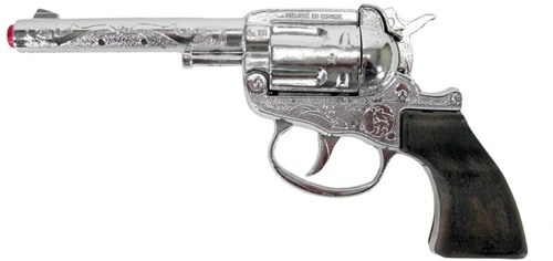 Klappertjespistool speelgoed revolver 100 schots metaal cowboy accessoire-2