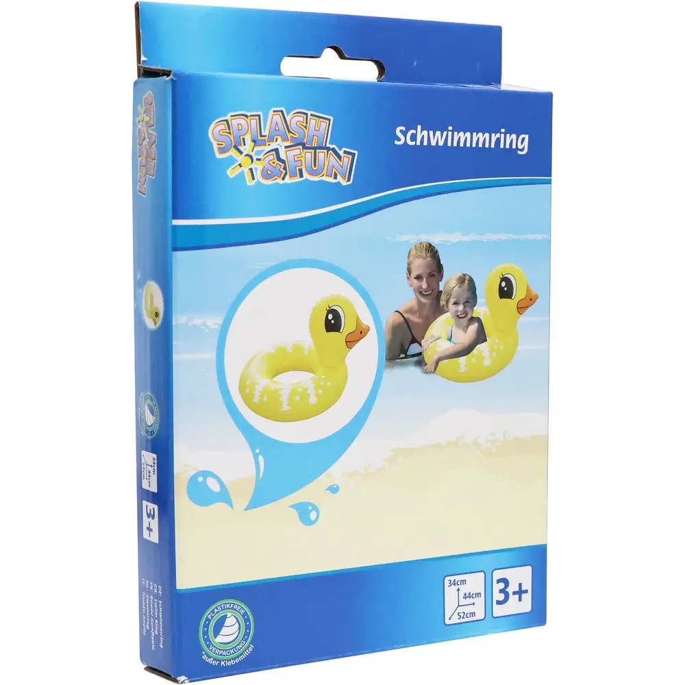 Vedes zwemband eend 50cm - Splash & Fun opblaasbare zwemring