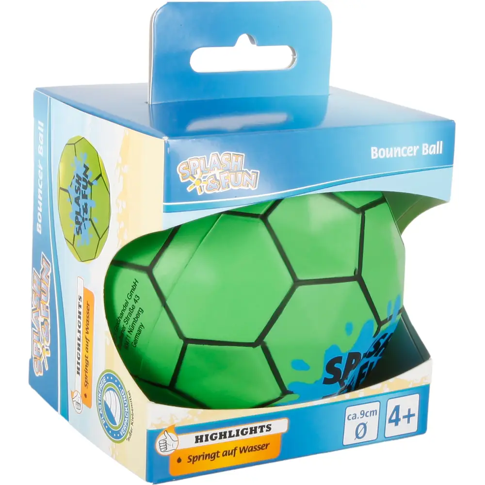 Vedes Bouncer Ball waterpret speelgoed 9 cm voor strand en zwembad
