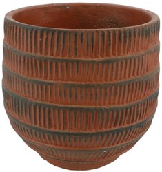 HBX natural living bloempot terracotta keramiek Ø11xh10cm bruin