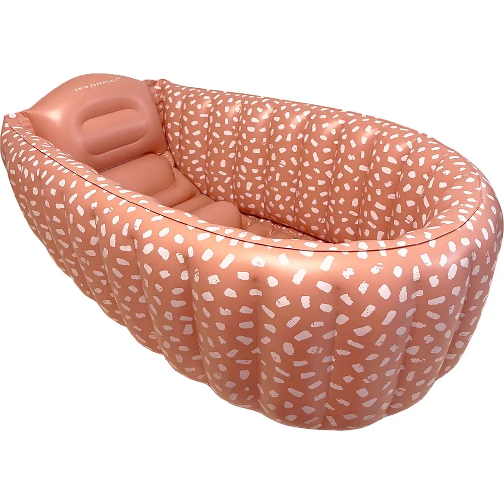 Swim Essentials baby zwembad rood met stippen 90 x 55 x 30 cm comfortabel zitje