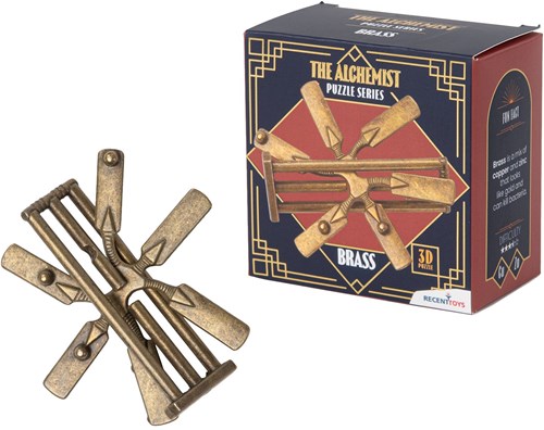 Recent Toys breinbreker The Alchemist van messing - uitdagende puzzel